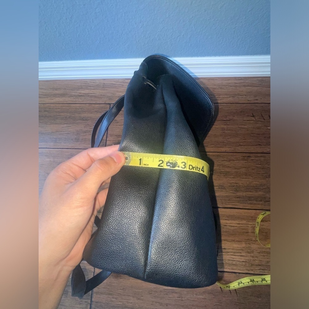 Black backpack drawstring backpack travel bag gym… - image 4